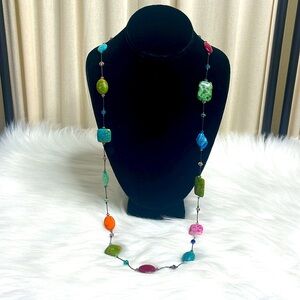 GORGEOUS ROCK & GLASS BEAD NECKLACE